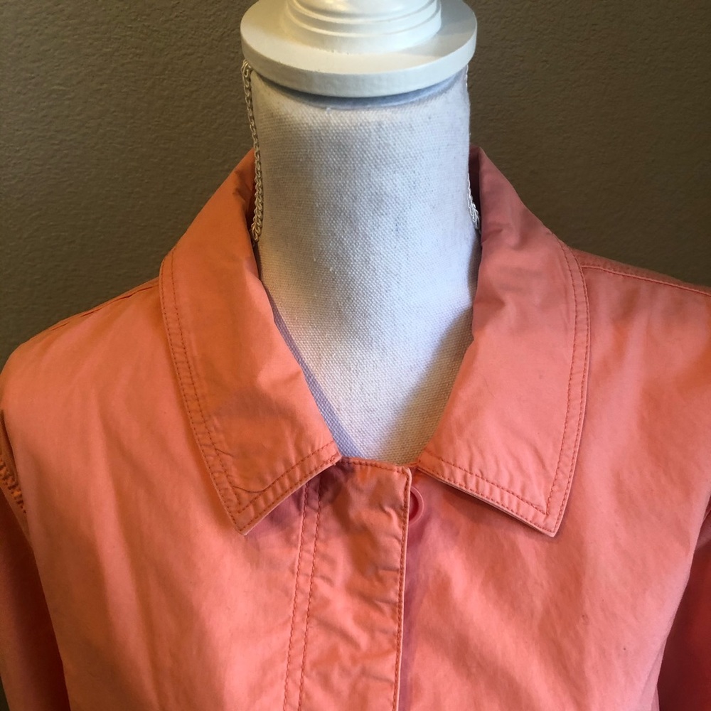 🔥 3 FOR $25 SALE 🔥 GAP Coral | Peach Trench Coat XL - Picture 5 of 9